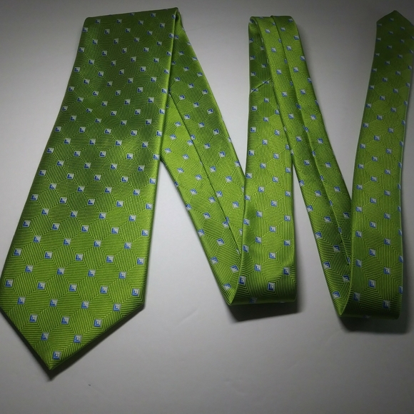 Brooks Brothers Men's Pure Silk Lime Green Tie - Picture 7 of 12